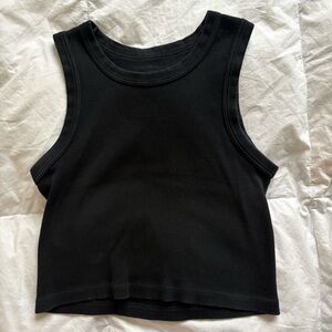 Brandy Melville Black Ribbed Tank Top